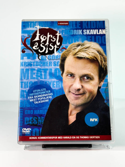 Forside av cover til Fredrik Skavlan Først & Sist, bruktfilm hos nettbutikken Brukbar Film
