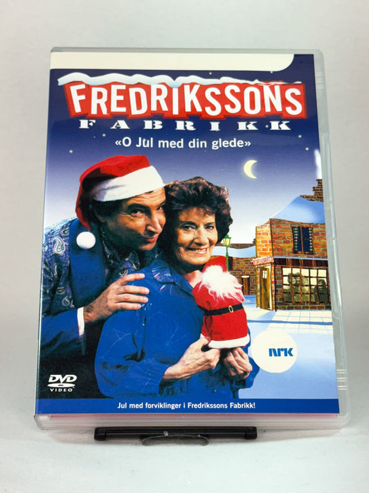 Forside av DVD-cover til Fredrikssons Fabrikk – O jul med din glede – klassisk norsk juleunderholdning fra NRK hos Brukbar Film