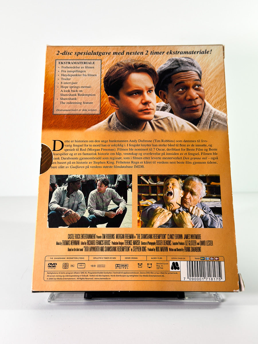 Bakside av cover til Frihetens regn, bruktfilm på DVD hos Brukbar Film