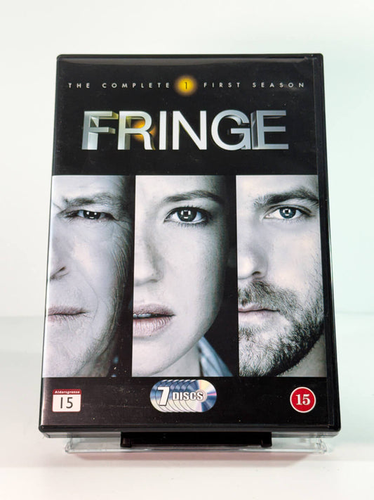 Forside av cover til Fringe – The Complete First Season, bruktfilm på DVD hos Brukbar Film