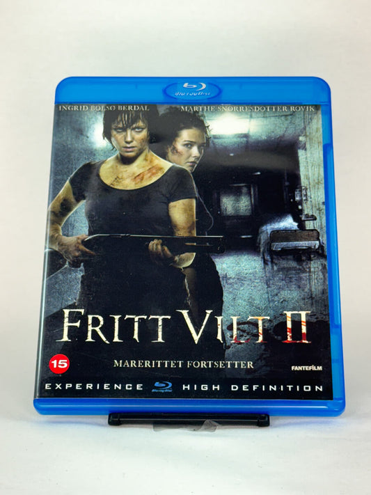 Forside av Blu-ray-cover til filmen Fritt vilt II – brukt Blu-ray skrekkfilm tilgjengelig hos Brukbar Film
