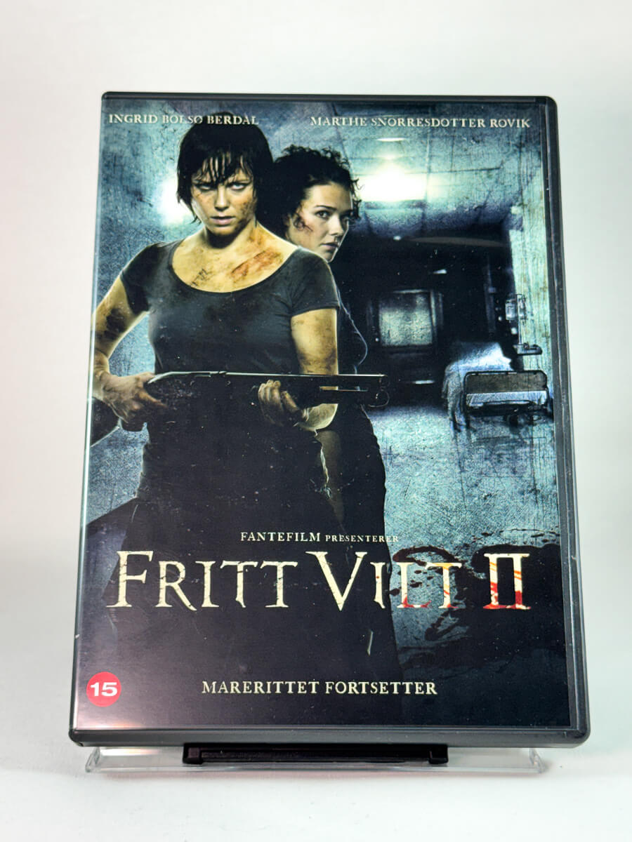 Fritt Vilt II – forside av DVD-cover til norsk skrekkfilm og oppfølger i kultserie hos Brukbar Film