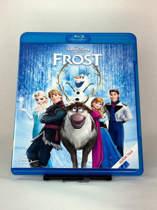 Forside av Blu-ray-cover til filmen Frost (Frozen) – moderne Disney-klassiker, brukt Blu-ray fra Brukbar Film