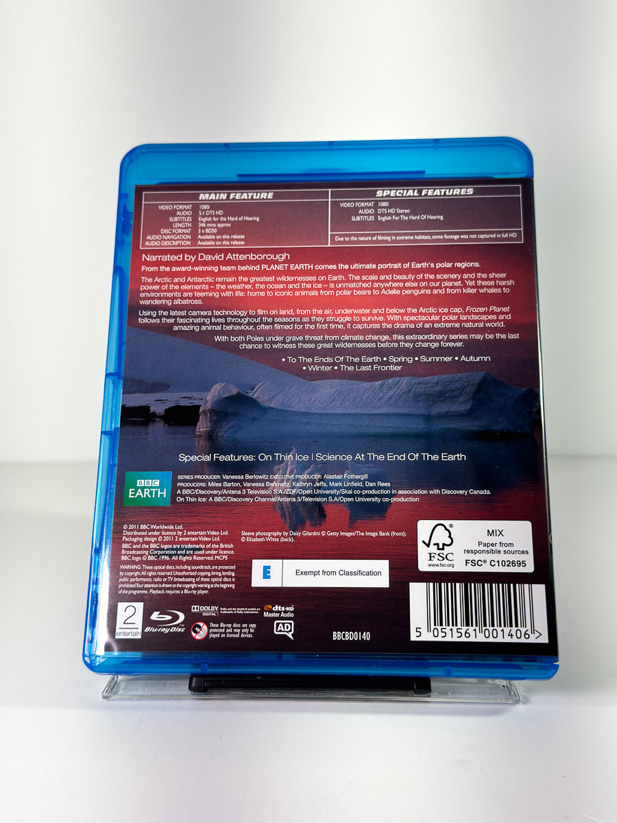 Bakside av cover til Frozen Planet: The Complete Series på Blu-ray