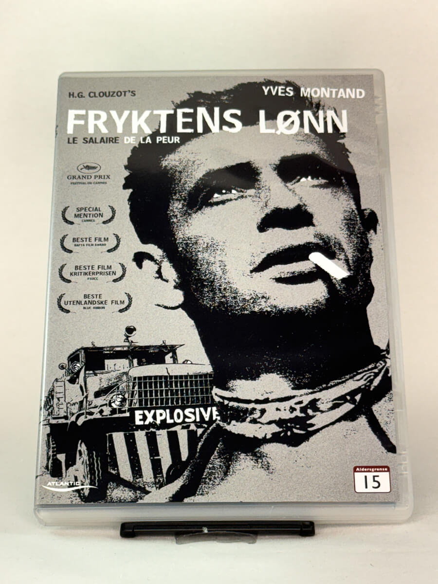 Forside av DVD-cover til Fryktens lønn, brukt DVD hos Brukbar Film