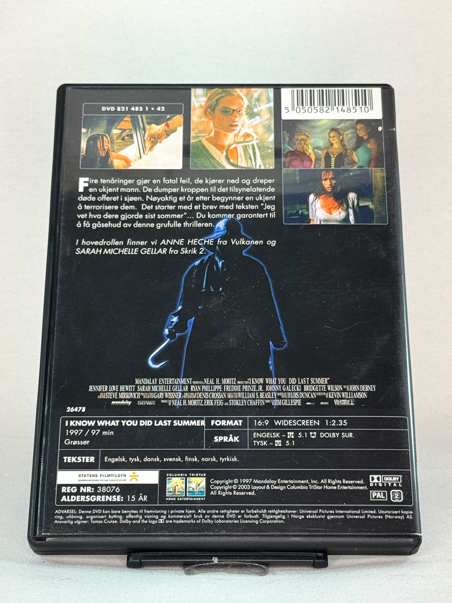 Bakside av DVD-cover til Fryktens sommer, bruktfilm hos nettbutikken Brukbar Film