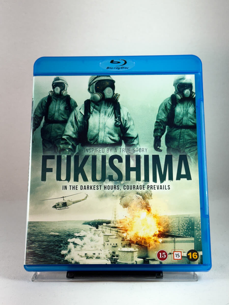 Forside av Blu-ray-cover til Fukushima – dramatisk film basert på sanne hendelser fra atomkatastrofen i Japan, brukt film hos Brukbar Film.