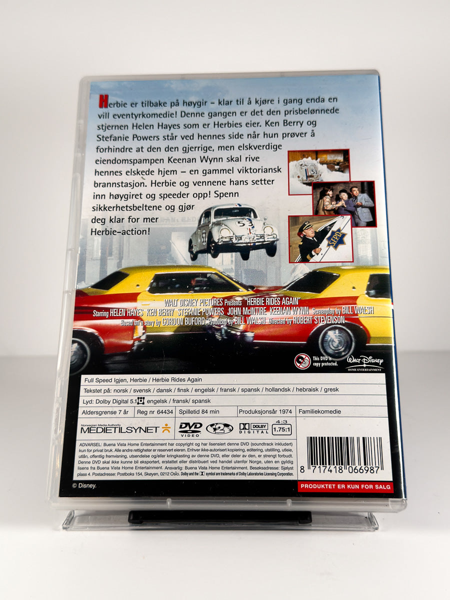 Bakside av cover til Full speed igjen, Herbie! på DVD