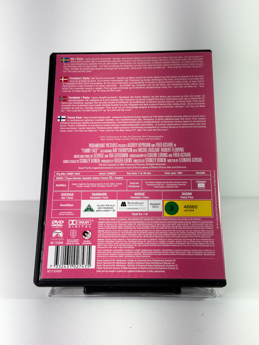 Bakside av cover til Funny Face på DVD