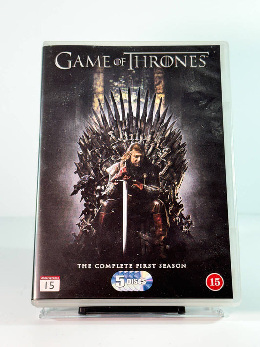 Forside av cover til game of thrones the complete first season, bruktfilm hos nettbutikken Brukbar Film