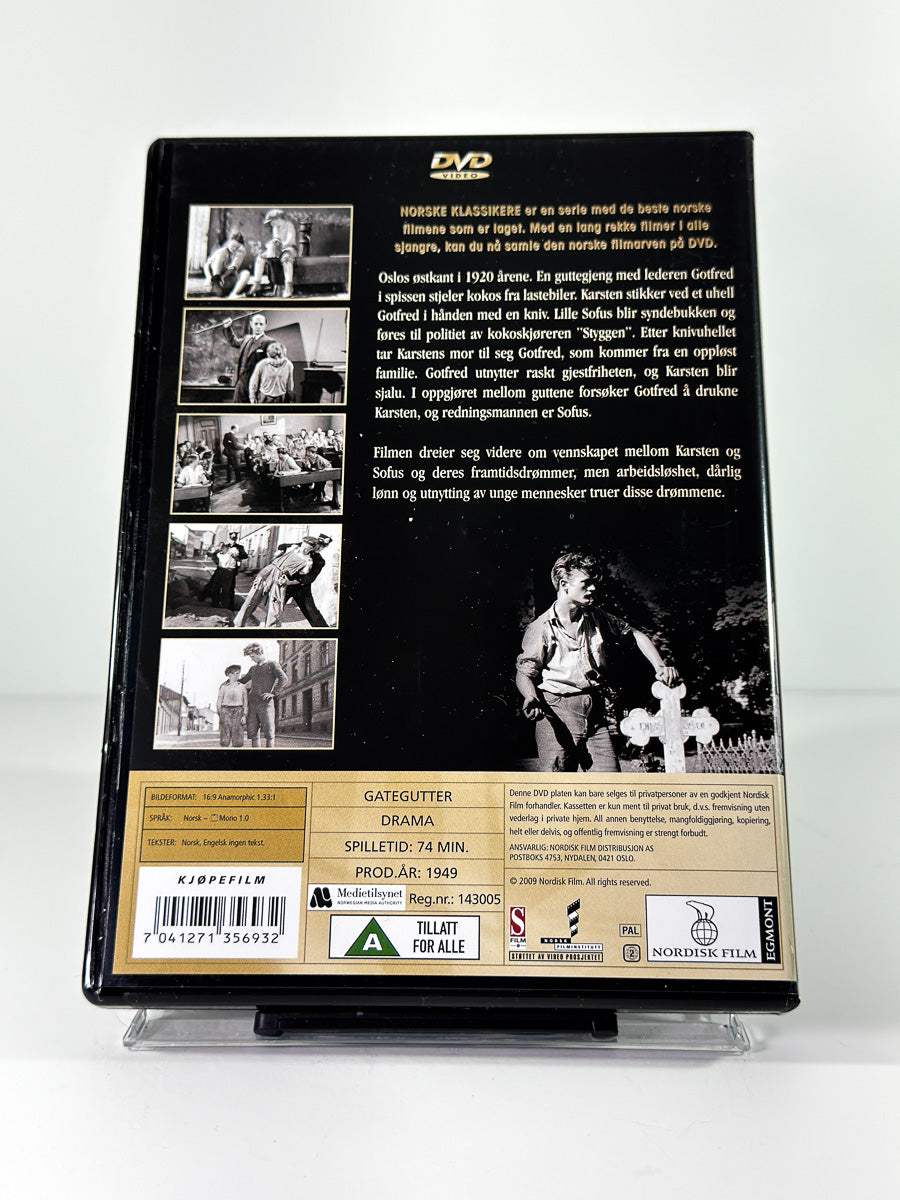 Bakside av cover til Gategutter på DVD