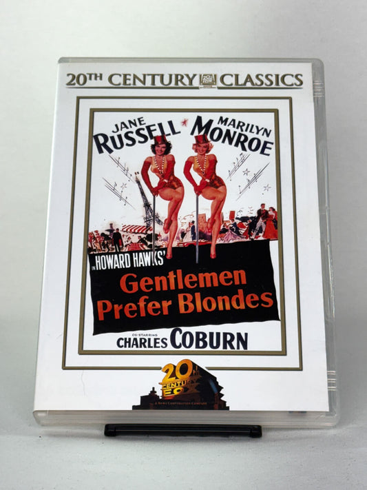 Gentlemen Prefer Blondes – forside av brukt DVD-cover med Marilyn Monroe og Jane Russell; klassisk 20th Century Fox-utgivelse hos Brukbar Film.