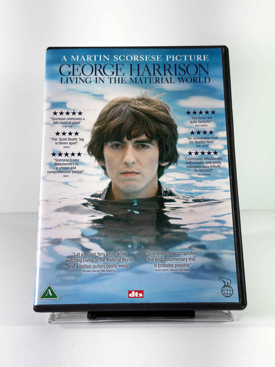 Forside av cover til George Harrison: Living in the Material World, brukt DVD hos Brukbar Film