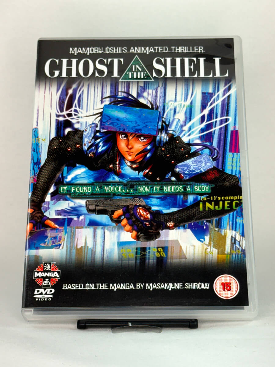 Brukt DVD-film Ghost in the Shell – forside av filmcover, kjøp originale brukte DVD og Blu-ray hos Brukbar Film
