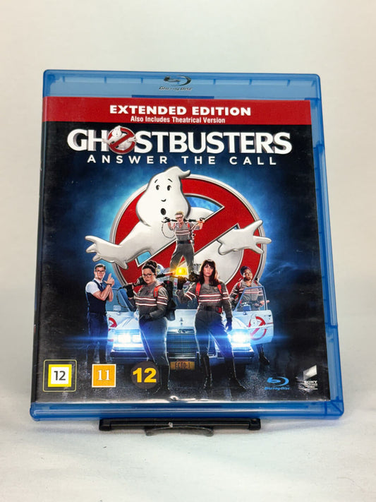 Forside av Ghostbusters: Answer the Call på Blu-ray – brukt filmcover i sci-fi og komedie-sjangeren, tilgjengelig hos Brukbar Film.