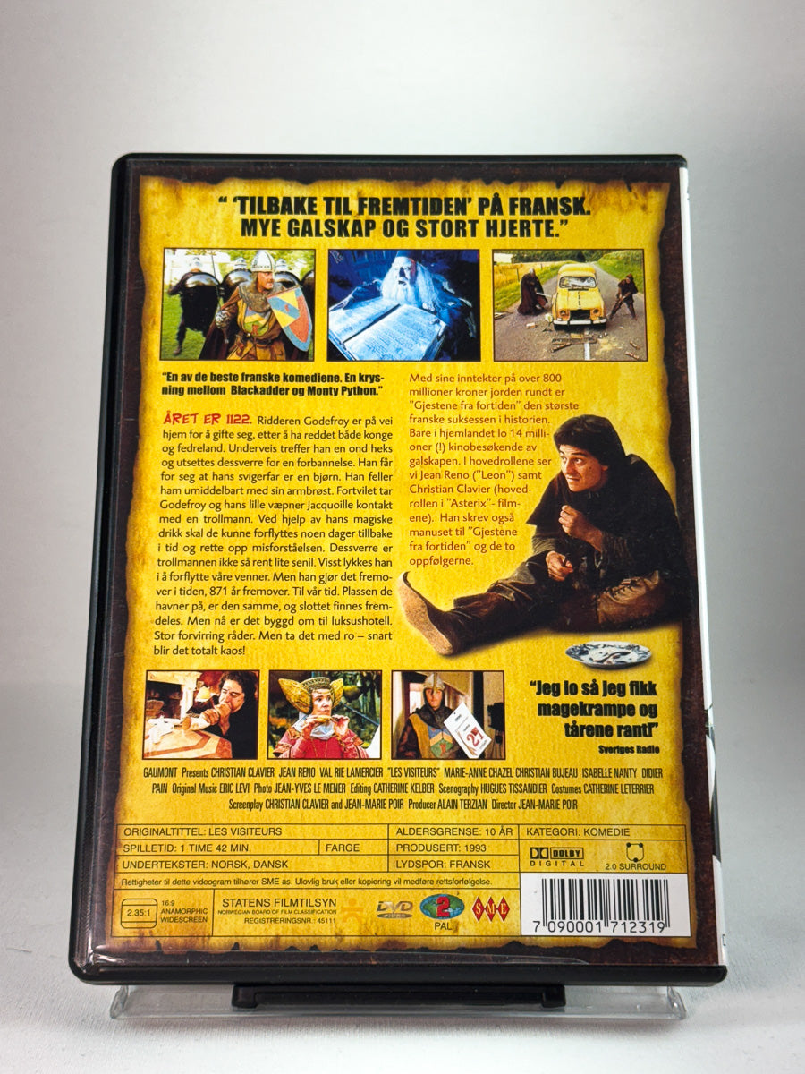 Bakside av DVD-cover til Gjestene fra fortiden, bruktfilm hos Brukbar Film