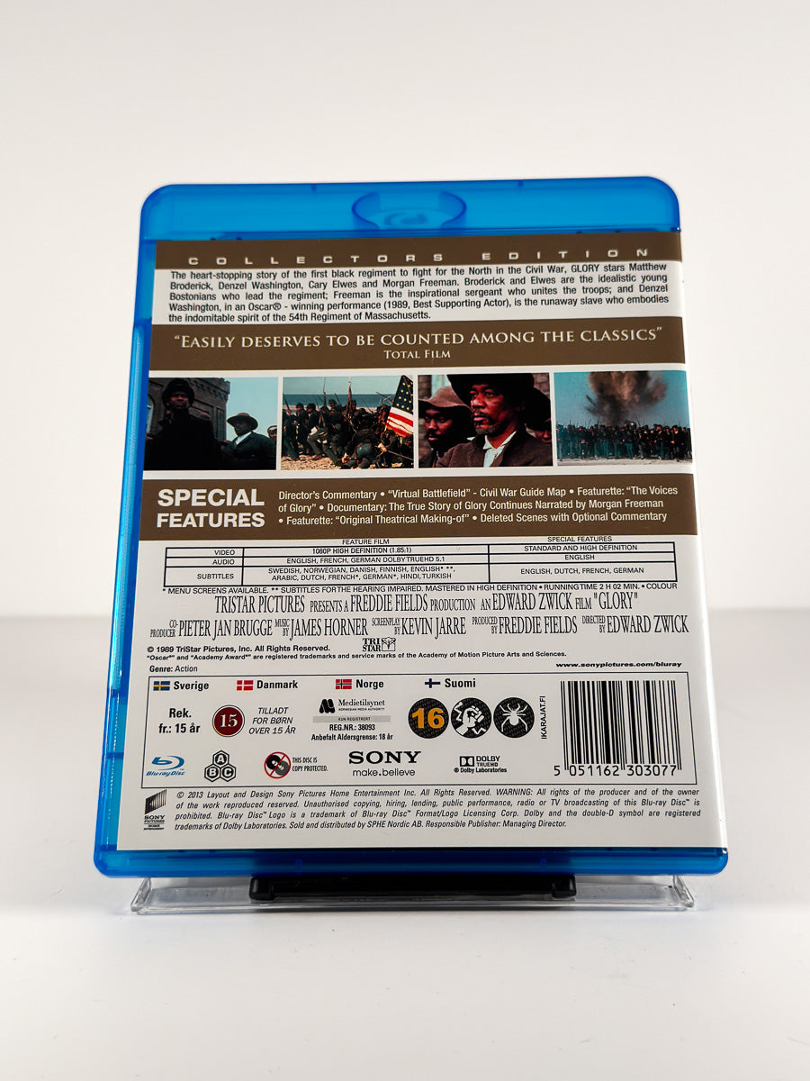 Bakside av cover til Glory på Blu-ray