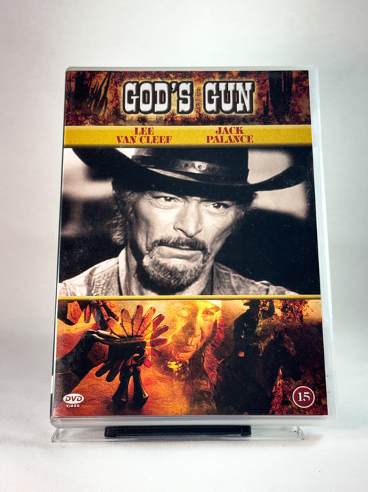 Forside av cover til God’s Gun, brukt DVD hos Brukbar Film