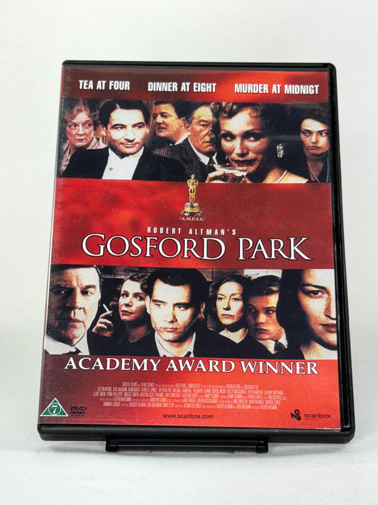 DVD-cover-forside til filmen Gosford Park – Brukt DVD fra nettbutikken Brukbar Film