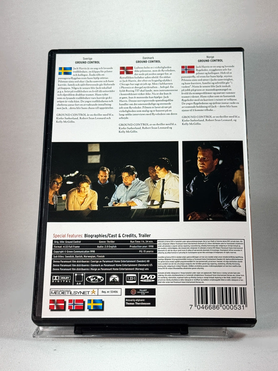 Bakside av cover til Ground Control, brukt original DVD hos Brukbar Film