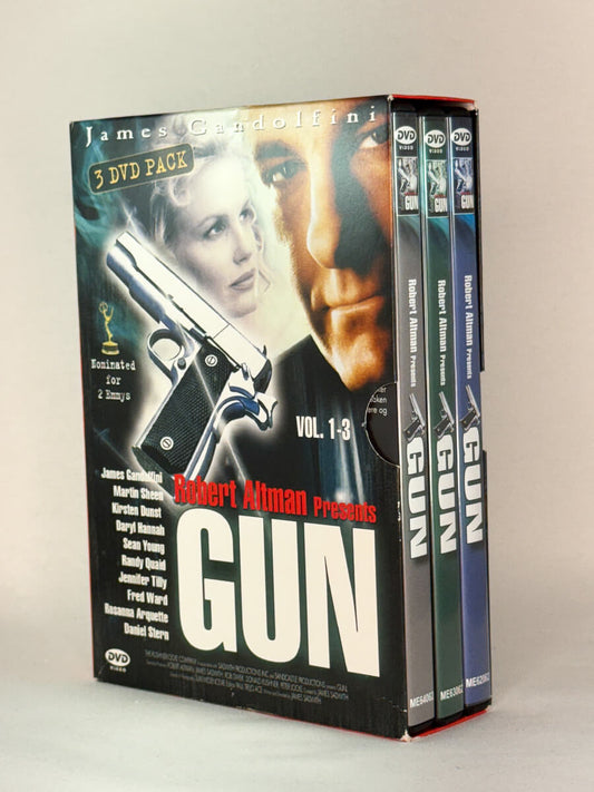 DVD-boks-forside til serien Robert Altman Presents: GUN Vol. 1–3 – Brukt DVD fra nettbutikken Brukbar Film