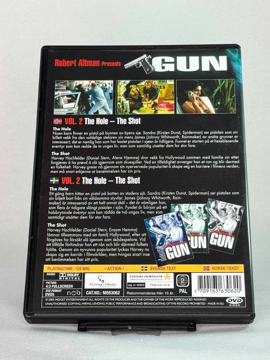 DVD-cover-bakside til GUN – Vol. 2 – Brukt DVD fra nettbutikken Brukbar Film