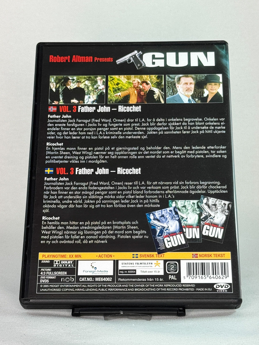 DVD-cover-bakside til GUN – Vol. 3 – Brukt DVD fra nettbutikken Brukbar Film