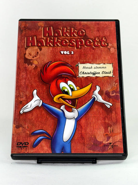 Hakke Hakkespett Vol. 3 – forside av brukt DVD-cover, norsk stemme; animasjonsserie hos Brukbar Film.