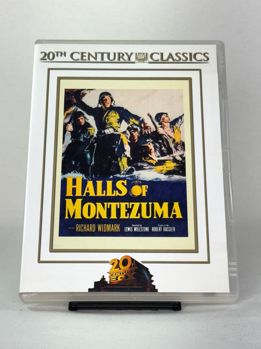 Brukt DVD-film Halls of Montezuma – forside av klassisk krigsfilmcover, kjøp brukte filmer og samlerutgaver på DVD hos Brukbar Film