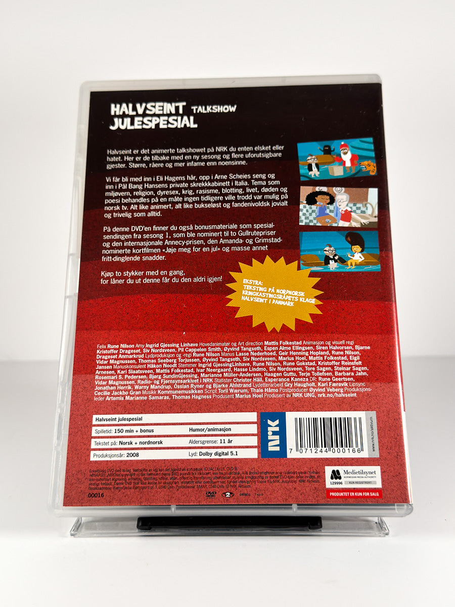 Bakside av cover til Halvseint – Sesong 2 på DVD