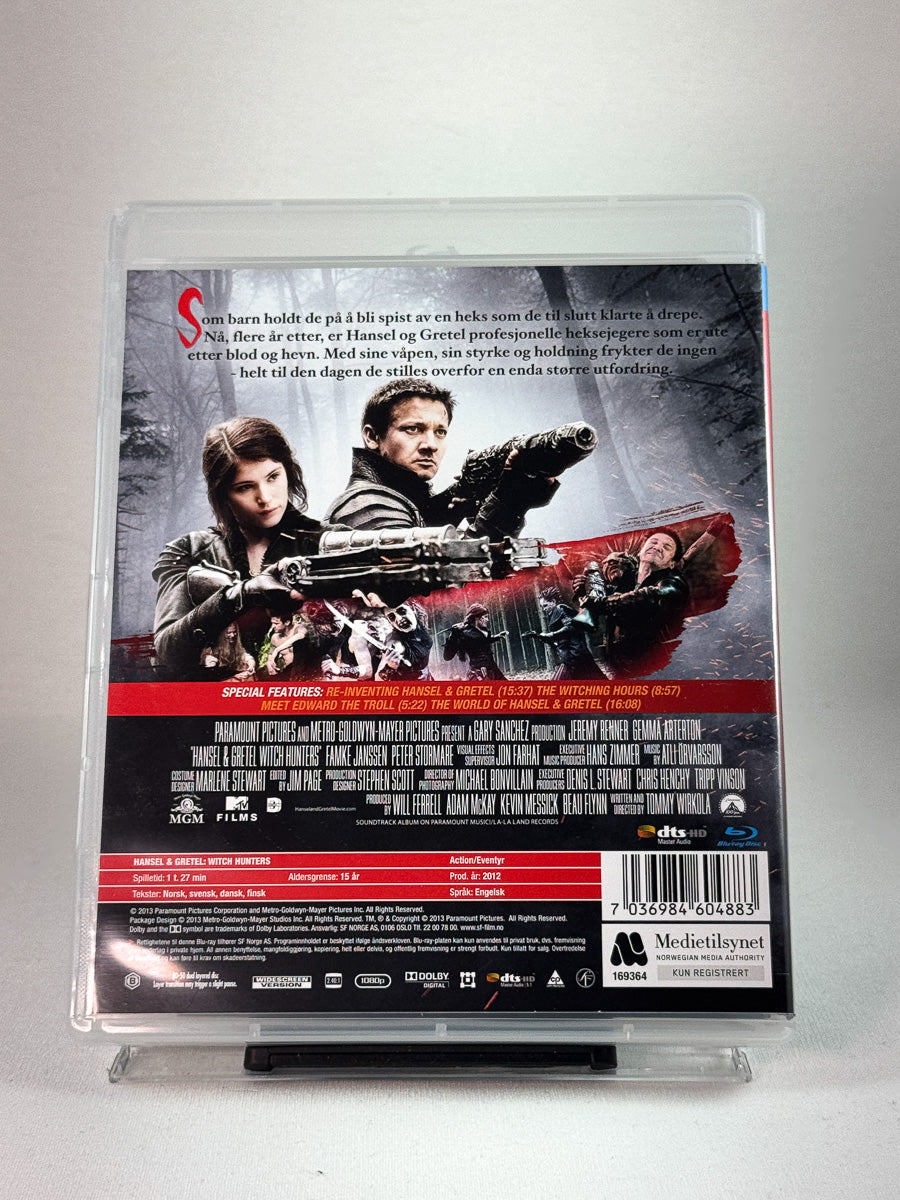 Bakside av DVD-cover til Hansel & Gretel: Witch Hunters (Blu-ray 3D), bruktfilm hos nettbutikken Brukbar Film