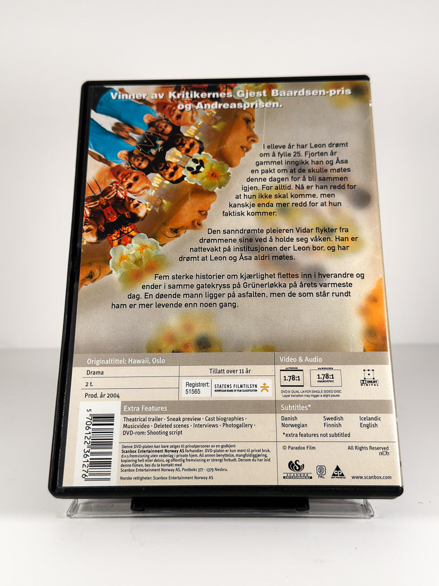 Bakside av cover til Hawaii, Oslo på DVD