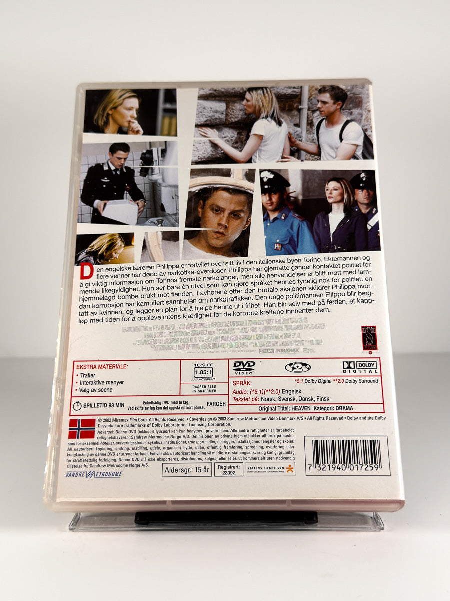 Bakside av cover til Heaven på DVD