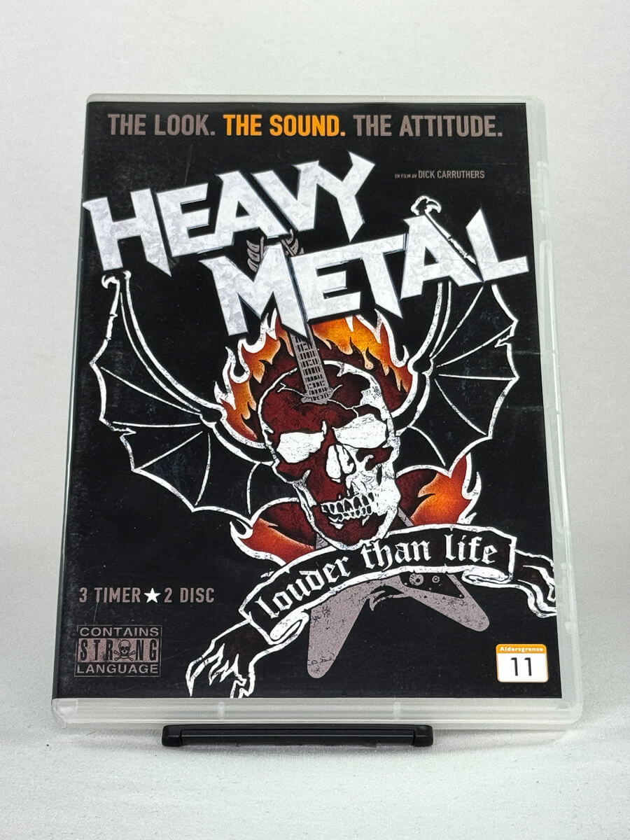 Forside av brukt DVD-cover til Heavy Metal: Louder Than Life – musikkdokumentar på original brukt DVD fra Brukbar Film