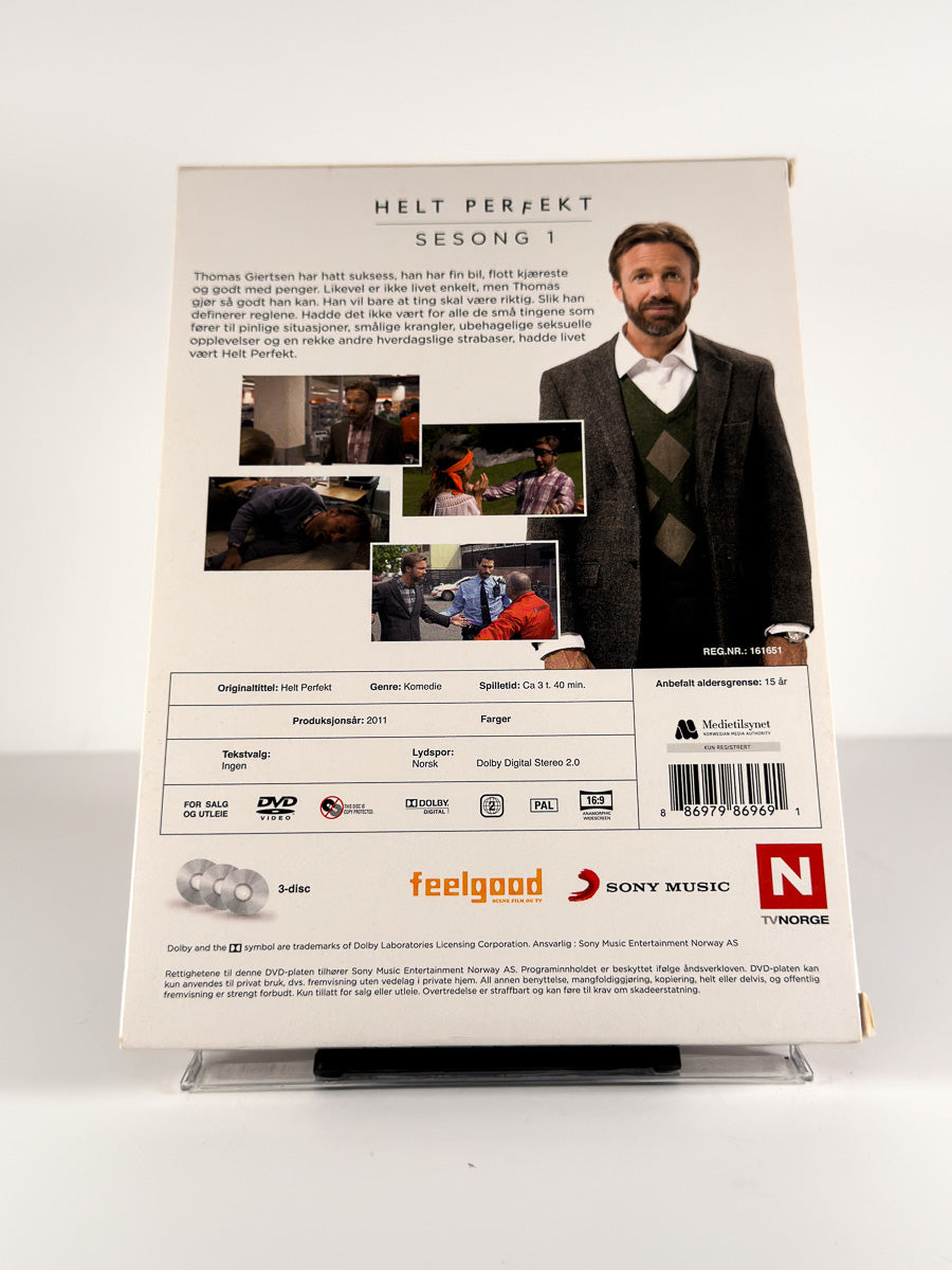 Bakside av cover til Helt perfekt – Sesong 1 på DVD