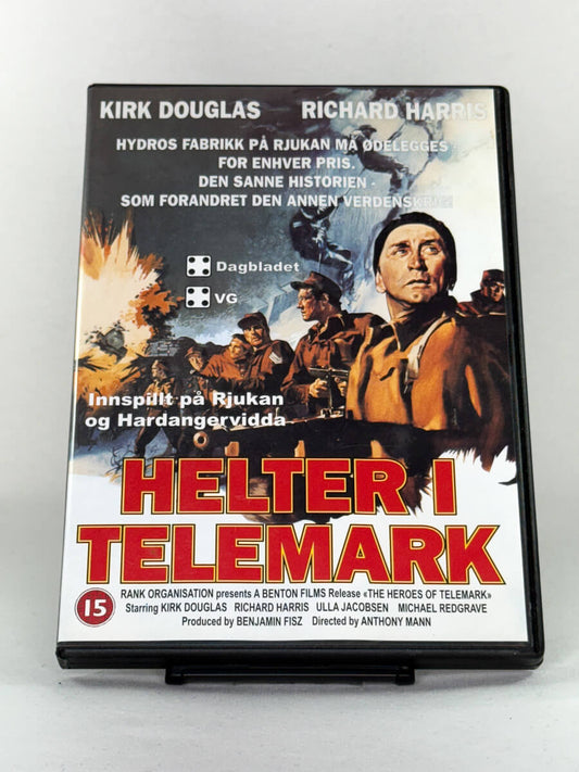 DVD-cover-forside til filmen Helter i Telemark – Brukt DVD fra nettbutikken Brukbar Film