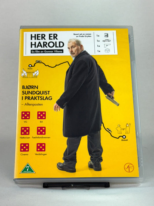 DVD-cover-forside til filmen Her er Harold – Brukt DVD fra nettbutikken Brukbar Film