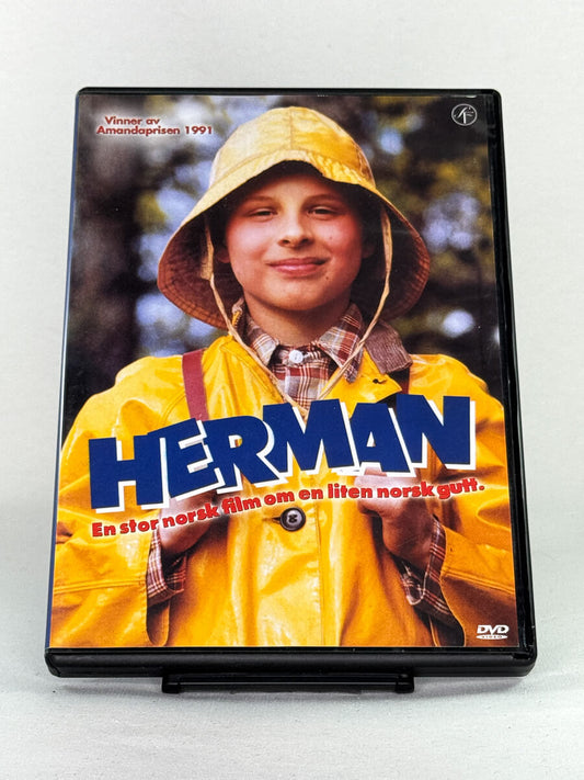 DVD-forside til filmen Herman
Originalt cover brukt for produktbilde i nettbutikken Brukbar Film