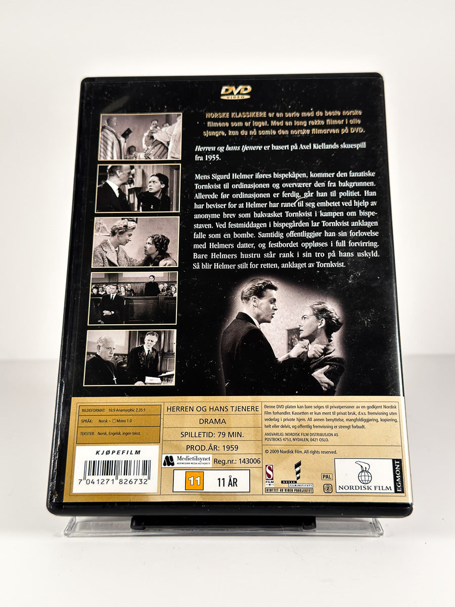 Bakside av cover til Herren og hans tjenere på DVD
