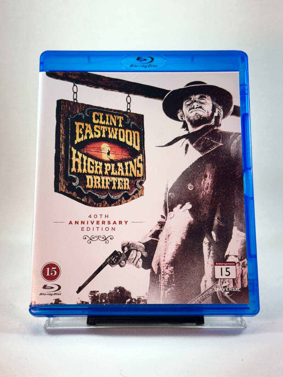 Forside av cover til High Plains Drifter, brukt Blu-ray-utgivelse hos Brukbar Film