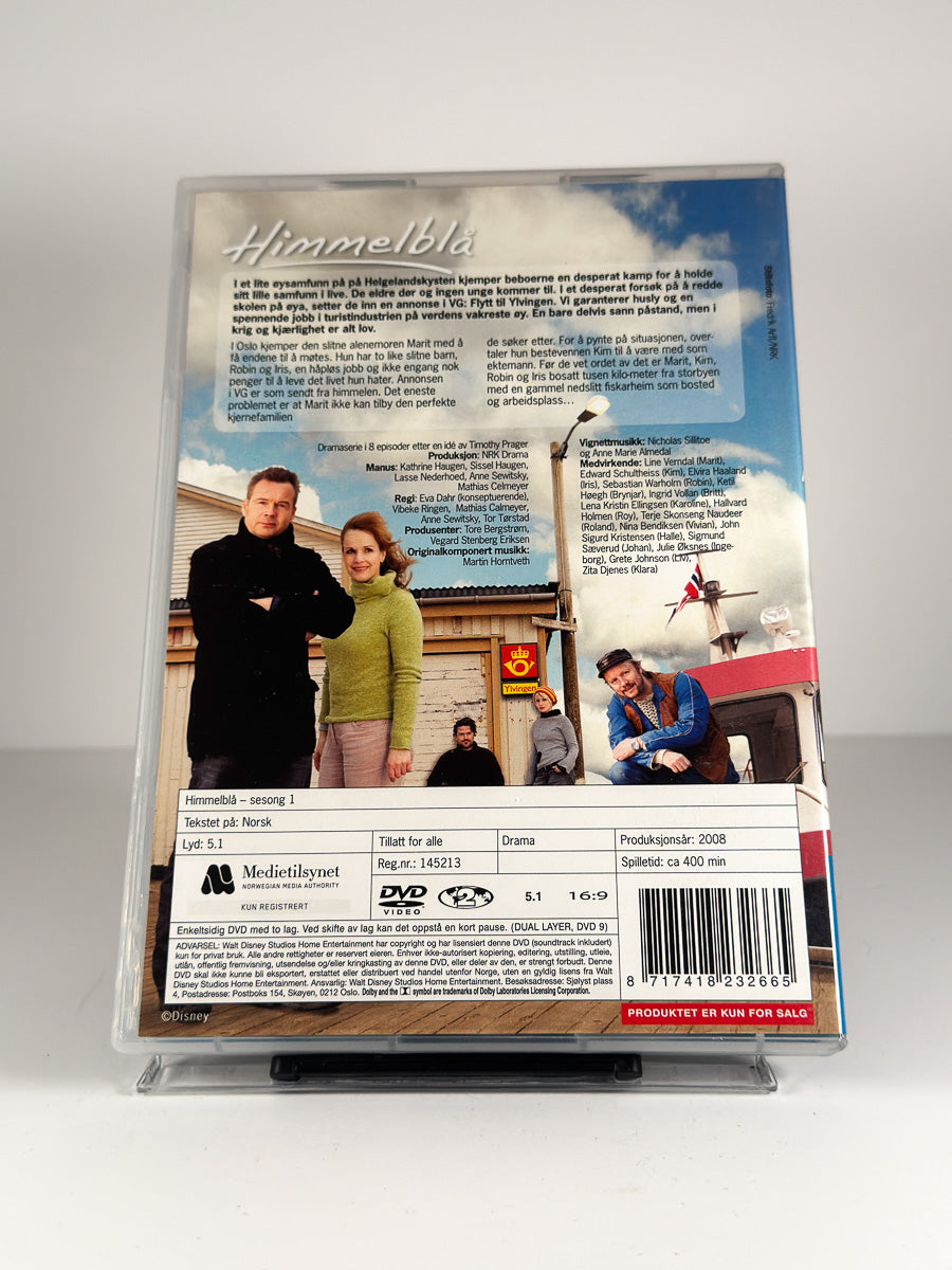 Bakside av cover til Himmelblå – Sesong 1 på DVD