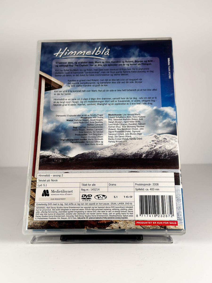 Bakside av cover til Himmelblå – Sesong 2 på DVD