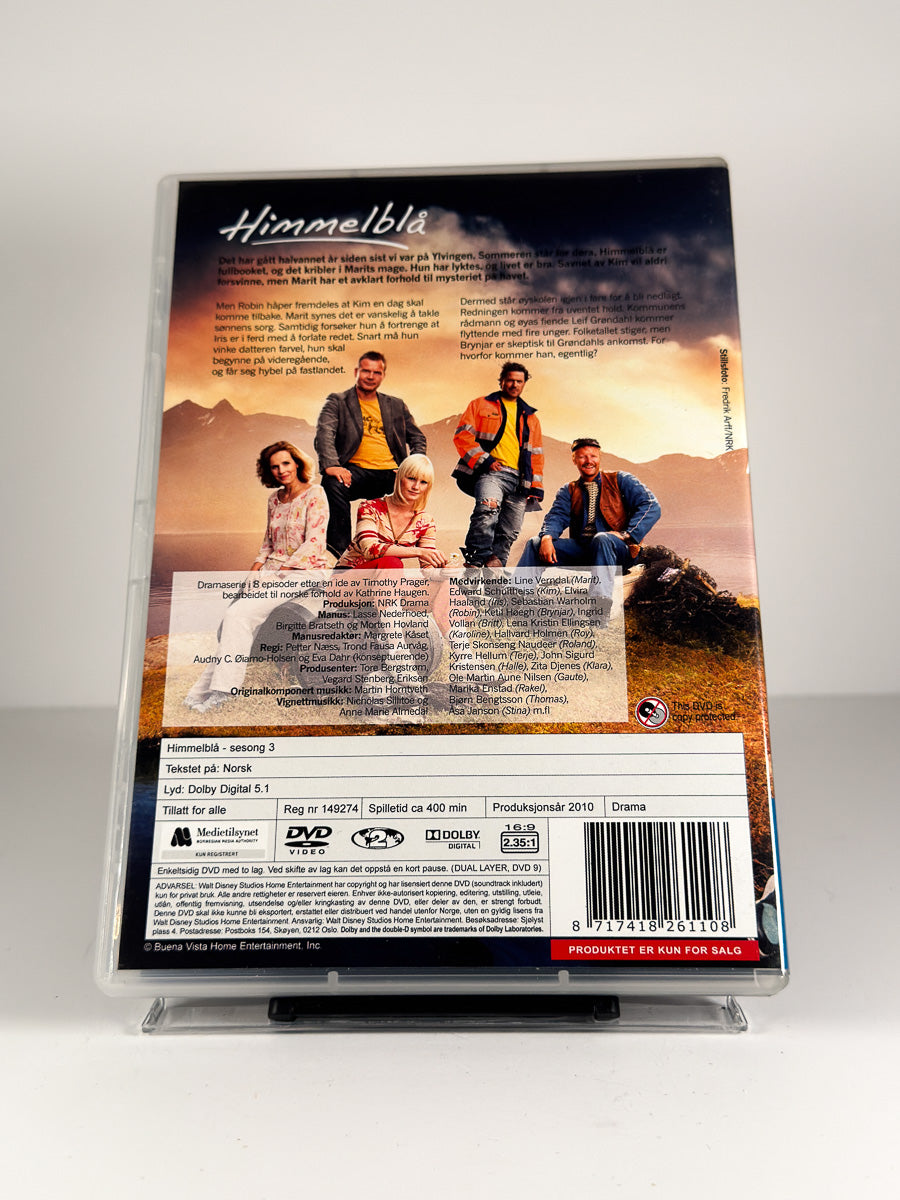 Bakside av cover til Himmelblå – Sesong 3 på DVD