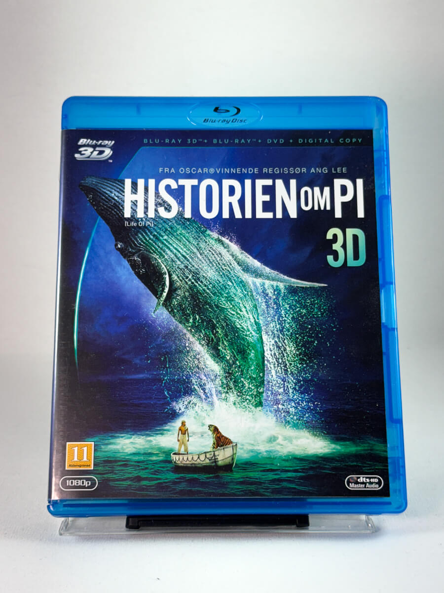 Forside av DVD-cover til Historien om Pi (Blu-ray 3D), bruktfilm hos nettbutikken Brukbar Film