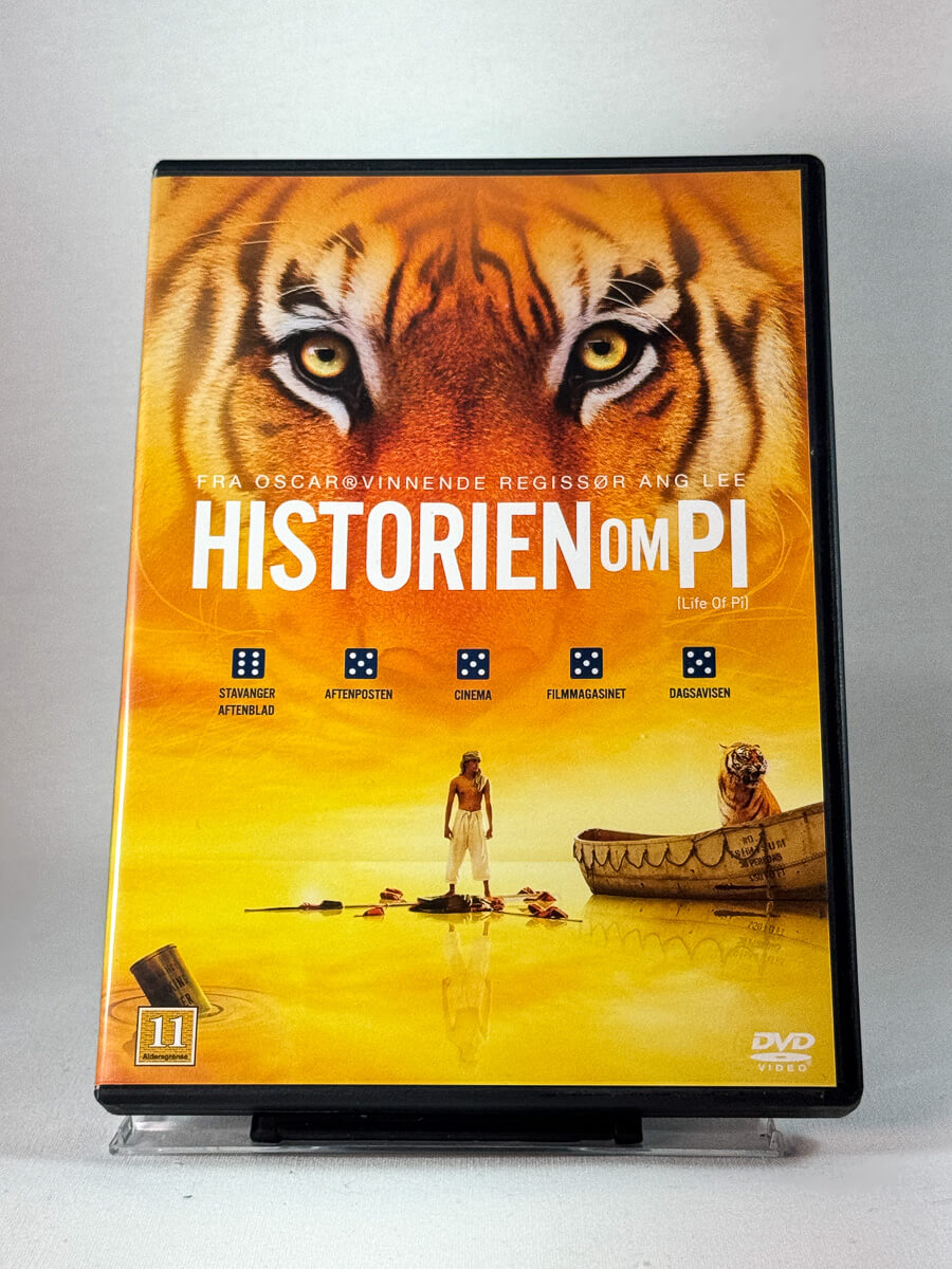 Forside av cover til Historien om Pi, brukt original DVD hos Brukbar Film