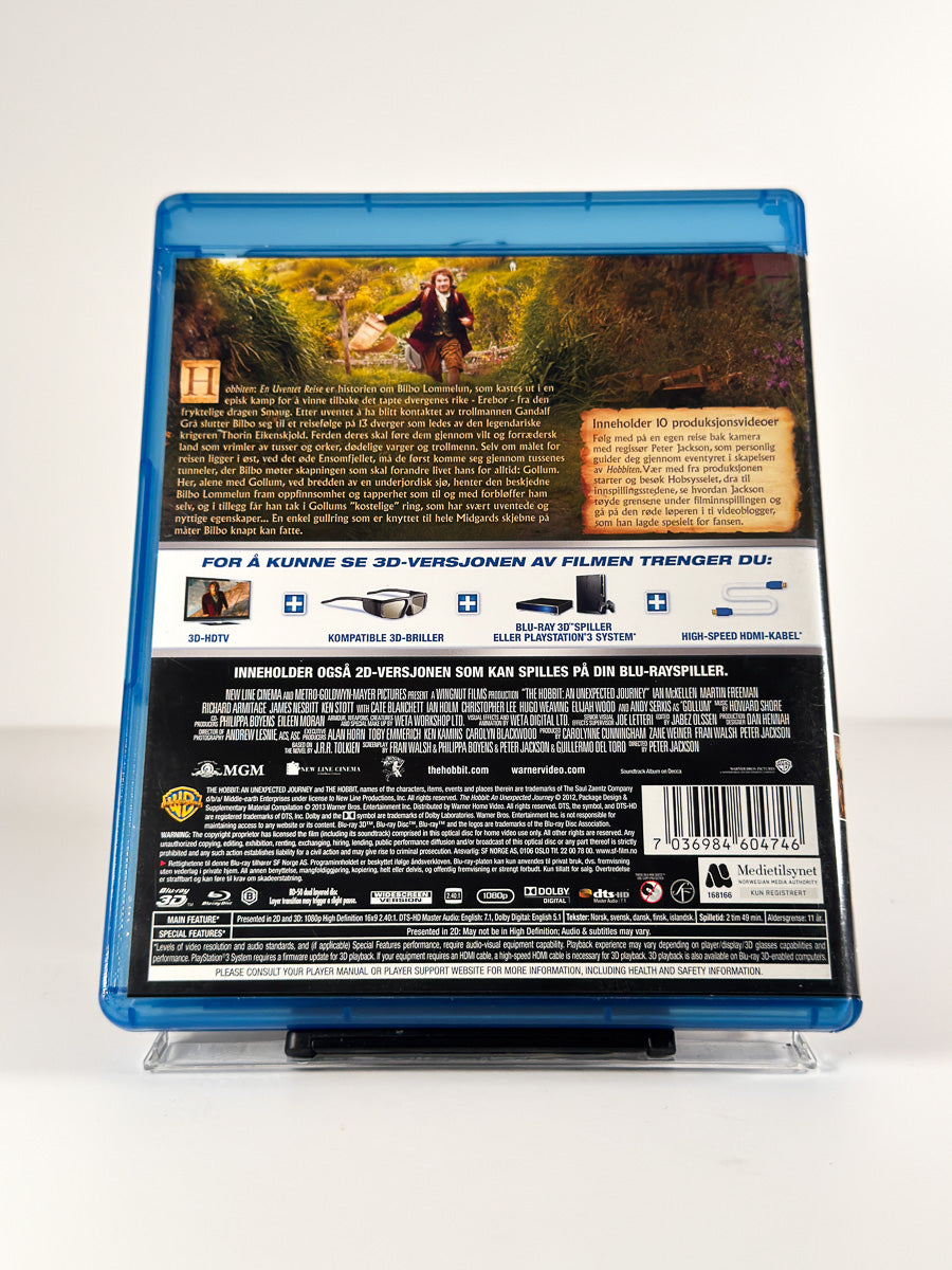 Bakside av cover til Hobbiten – En uventet reise 3D på Blu-ray