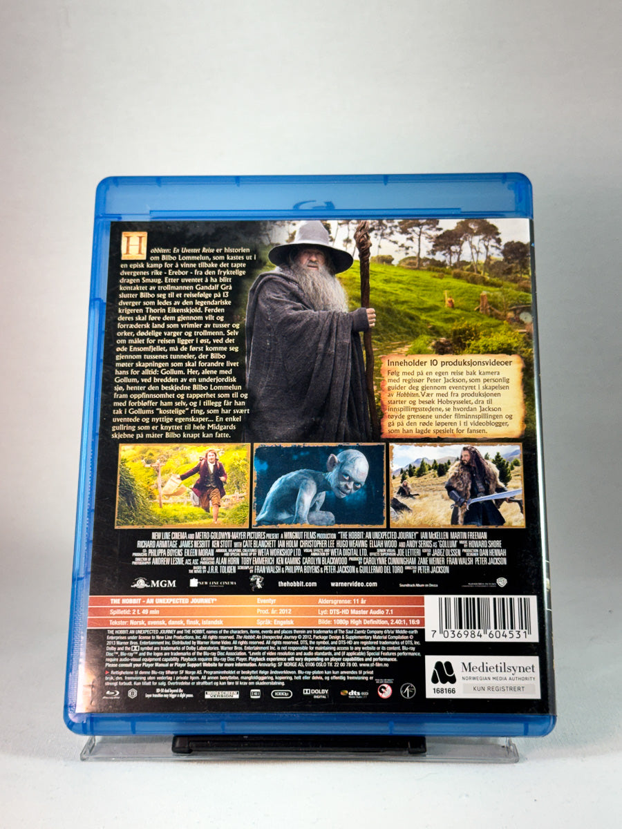 Bakside av cover til Hobbiten: En uventet reise, brukt Blu-ray hos Brukbar Film