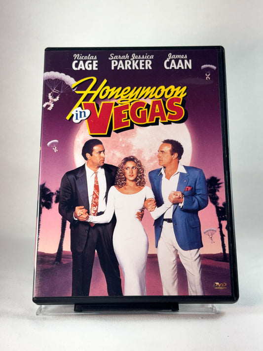 Forside av cover til Honeymoon in Vegas, brukt original DVD hos Brukbar Film