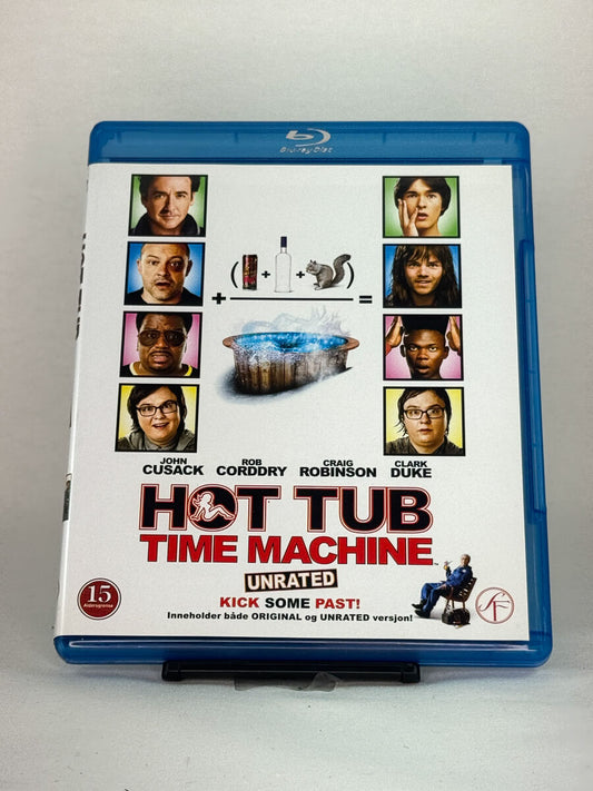 Forside av Blu-ray-cover til Hot Tub Time Machine – brukt tidsreise-komedie på Blu-ray, kjøp hos Brukbar Film