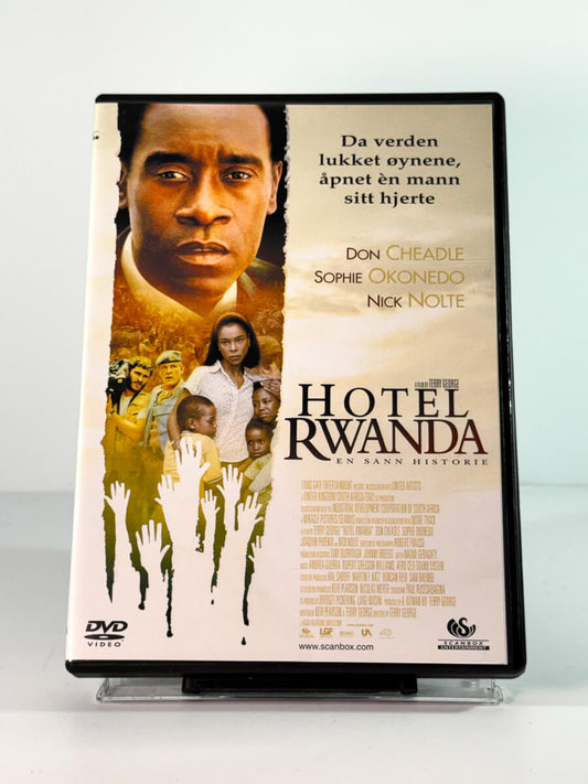 Forside av cover til Hotel Rwanda, brukt DVD hos Brukbar Film